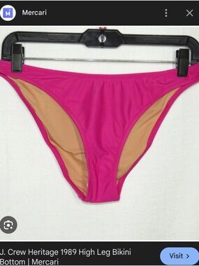 J. Crew Bikini Bottoms in Hot Pink